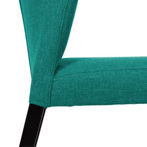 Gestoffeerde stoelen Lydia geweven stof/massief beukenhout - Stof Suria: Turquoise