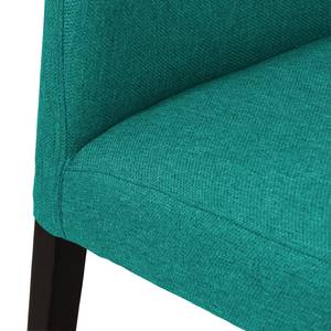 Gestoffeerde stoelen Lydia geweven stof/massief beukenhout - Stof Suria: Turquoise