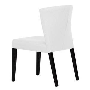 Chaises rembourrées Lydia (lot de 2) Tissu / Hêtre massif - Tissu Suria : Blanc