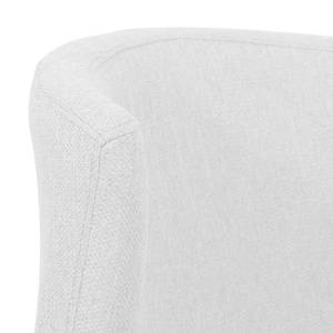 Chaises rembourrées Lydia (lot de 2) Tissu / Hêtre massif - Tissu Suria : Blanc