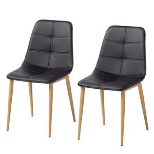 Gestoffeerde stoelen Iskmo IV kunstleer - Zwart