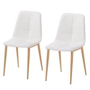 Chaises rembourrées Lykkla (lot de 2) Imitation cuir - Blanc