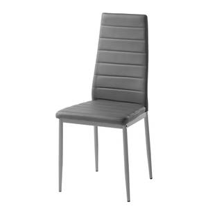 Chaises Mala (lot de 2) Imitation cuir / Métal - Gris