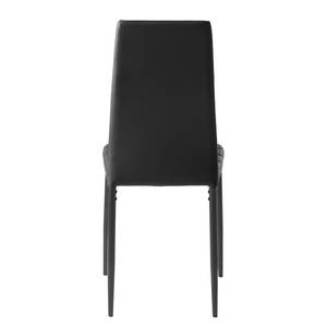 Gestoffeerde stoelen Mala kunstleer metaal - Zwart