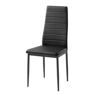 Chaises Mala (lot de 2) Imitation cuir / Métal - Noir