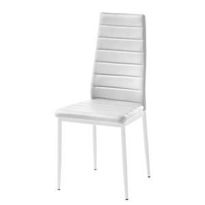 Chaises Mala (lot de 2) Imitation cuir / Métal - Blanc