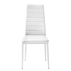 Chaises Mala (lot de 2) Imitation cuir / Métal - Blanc