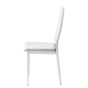 Chaises Mala (lot de 2) Imitation cuir / Métal - Blanc