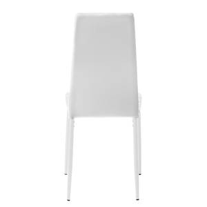 Gestoffeerde stoelen Mala kunstleer metaal - Wit