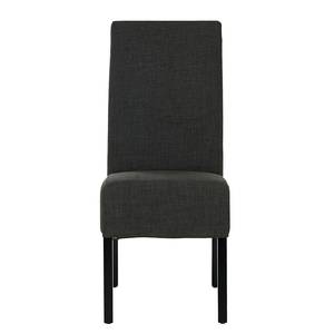 Chaises capitonnées Marco (lot de 2) Tissu graphite / Bouleau massif