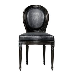 Gestoffeerde stoelen Metropolis Louis (2-delige set) - massief kampferhout/bruin kunstleer