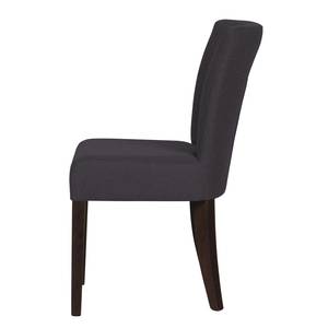 Chaises rembourrées Mia (lot de 2) Tissu - Tissu Suria : Anthracite