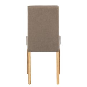 Gestoffeerde stoel Nella II linnen - Gemêleerd beige - 2-delige set