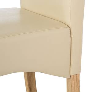 Gestoffeerde stoelen Nello II kunstleer - Beige