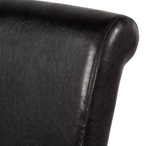 Chaises capitonnées Nello II (lot de 2) Cuir synthétique - Marron