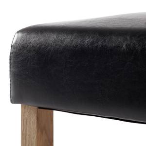 Chaises capitonnées Nello II (lot de 2) Cuir synthétique - Noir