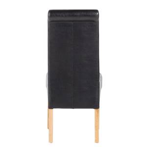 Chaises capitonnées Nello II (lot de 2) Cuir synthétique - Noir