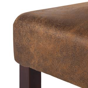 Chaises capitonnées Nello (lot de 2) Microfibre Marron vieilli