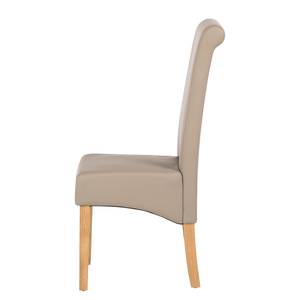 Chaises capitonnées Nello II (lot de 2) Cuir synthétique - Latte macchiatto