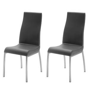 Sledestoelen Nito (2-delige set) kunstleer - Grijs