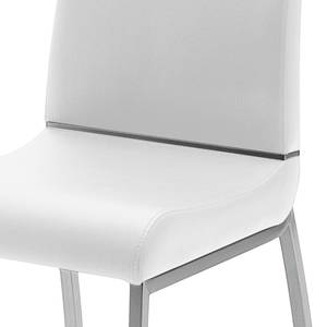 Chaises capitonnées Nito (lot de 2) Imitation cuir - Blanc