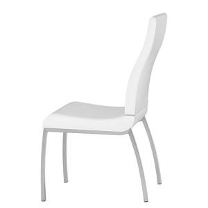 Chaises capitonnées Nito (lot de 2) Imitation cuir - Blanc