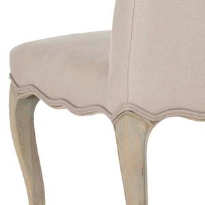 Chaises capitonnées Nora (lot de 2) Tissu Écru