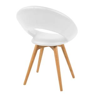 Gestoffeerde stoelen Page (2-delige set) zwart kunstleer - Wit