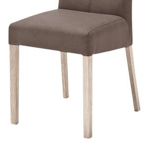 Gestoffeerde stoelen Paki (set van 2) kunstleer - Bruin/ Sonoma eikenhoutkleurig