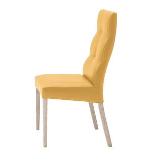 Gestoffeerde stoelen Paki (set van 2) kunstleer - Kerriegeel/Sonoma eikenhoutkleurig