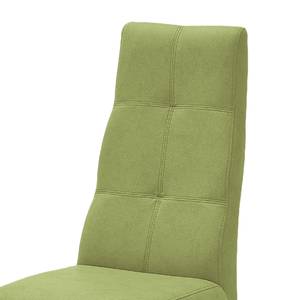 Gestoffeerde stoelen Paki (set van 2) kunstleer - Kiwigroen/Sonoma eikenhoutkleurig