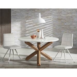 Gestoffeerde stoel Puglio kunstleer/roestvrij staal - Wit