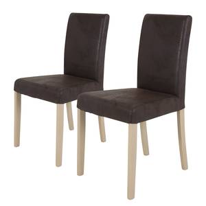 Gestoffeerde stoelen Mentana microvezel/massief beukenhout