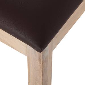 Gestoffeerde stoelen RichWOOD II (2-deli massief wild eikenhout/kunstleer