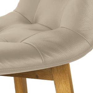 Chaises Saleno I (lot de 2) Cuir véritable - Limon / Chêne - Limon / Chêne