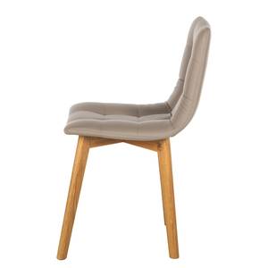 Chaises rembourrées Saleno II (lot de 2) Imitation cuir - Limon / Chêne