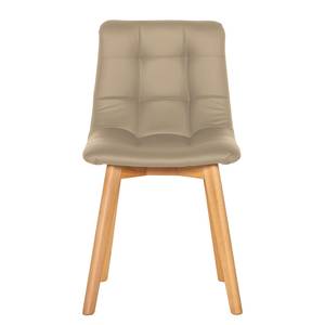 Chaises rembourrées Saleno II (lot de 2) Imitation cuir - Limon / Hêtre