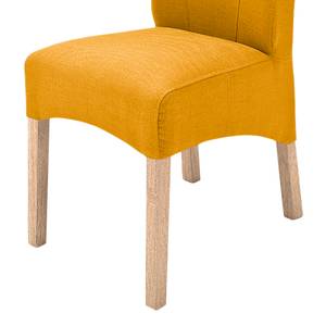 Chaises capitonnées Sarpsborg (lot de 2) Textile - Curry / Hêtre naturel