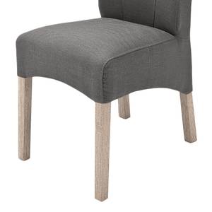 Chaises capitonnées Sarpsborg (lot de 2) Textile - Marron gris/ Chêne de Sonoma