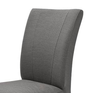Chaises capitonnées Sarpsborg (lot de 2) Textile - Marron gris/ Chêne de Sonoma