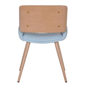 Gestoffeerde stoel Skave geweven stof/metaal - Pastelblauw - Pastelblauw