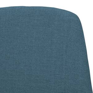 Chaises rembourrées Stig II (lot de 2) Tissu / Chêne massif - Tissu Vesta : Bleu pétrole - Chêne