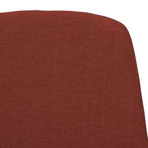 Chaises rembourrées Stig II (lot de 2) Tissu / Chêne massif - Tissu Vesta : Rouge - Chêne