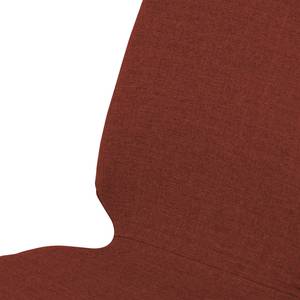 Chaises rembourrées Stig II (lot de 2) Tissu / Chêne massif - Tissu Vesta : Rouge - Chêne