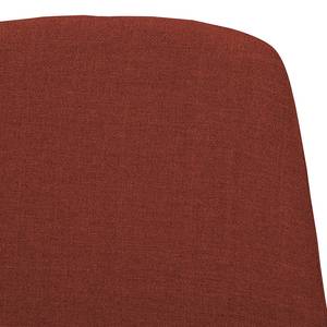 Chaises rembourrées Stig II (lot de 2) Tissu / Chêne massif - Tissu Vesta : Rouge - Noyer