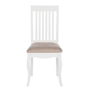 Gestoffeerde stoelen Summer Romance geweven stof / massief acaciahout - creme / wit