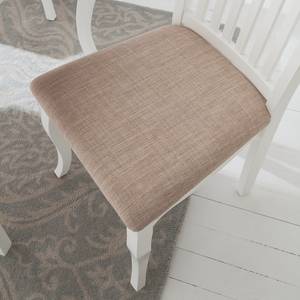 Gestoffeerde stoelen Summer Romance geweven stof / massief acaciahout - creme / wit
