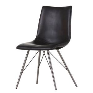 Gestoffeerde stoelen Telford kunstleer/roestvrij staal - Zwart