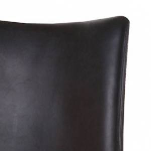 Chaises rembourrées Telford (lot de 2) Imitation cuir / Acier inoxydable - Noir