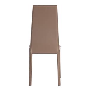 Chaises Valentina (lot de 2) Imitation cuir - Fibres de cuir Elsu I : Marron clair